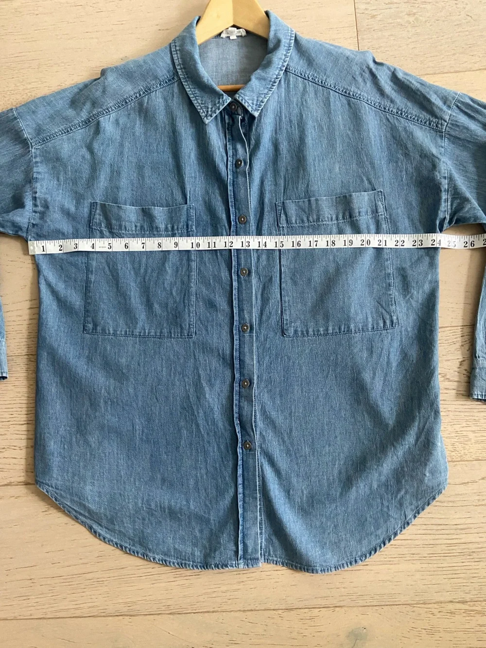 SPLENDID x Cella Jane Oversized Button Up Shirt Small Cotton Linen Top EUC - Picture 8 of 9